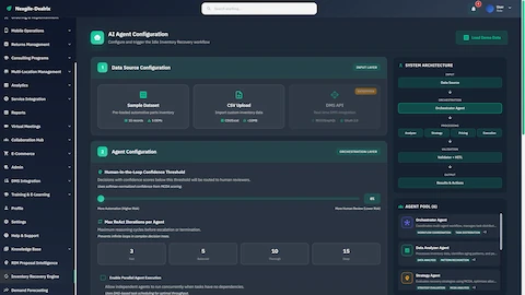 Idle Inventory Recovery Agent interface