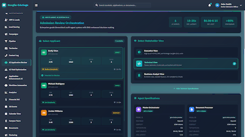 AI-Powered Admissions Review System interface