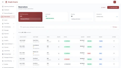 Nexgile Hospiva Hub interface