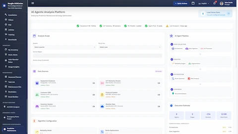 Enterprise Predictive Maintenance & Energy Optimization Platform interface