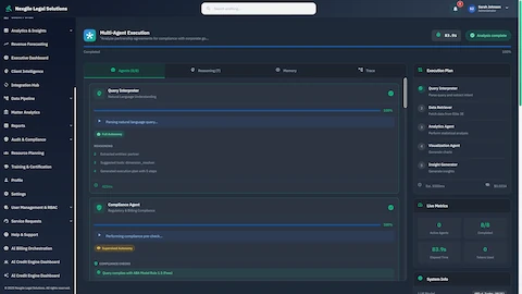 Enterprise Legal Analytics Digital Worker interface