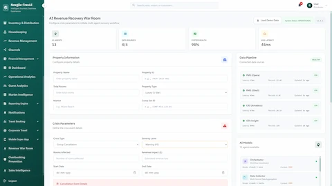 AI Revenue Recovery War Room interface